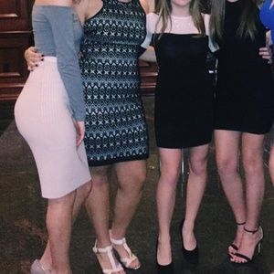 beige knit ribbed long skirt